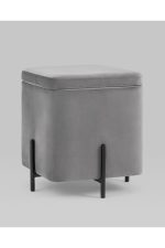 Stoolgroup puf s yashchikom greys kvadrat velyur ut000035893 0