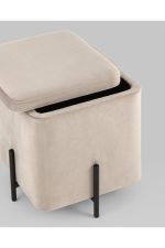 Stoolgroup puf s yashchikom greys kvadrat velyur ut000035894 3