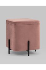 Stoolgroup puf s yashchikom greys kvadrat velyur ut000035895 0