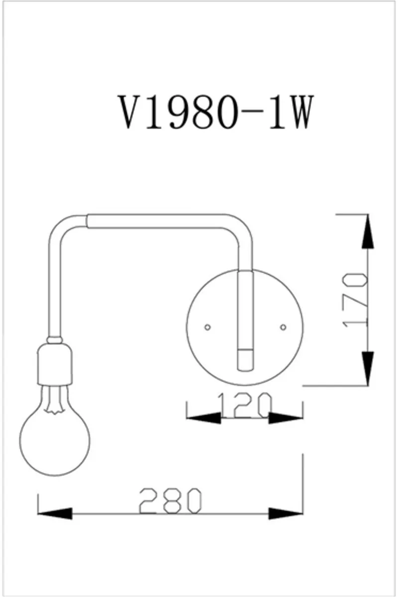 Moderli nastennyy svetil nik v1980 1w viona 1 e27 60w ut000017179 2
