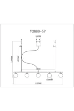 Moderli podvesnoy svetil nik v3080 5p sector ut000026020 1