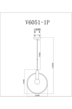 Moderli podvesnoy svetil nik v6051 1p sachara ut000026097 1