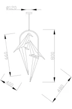 Moderli podvesnoy svetodiodnyy svetil nik v3071 2pl origami birds 2 led 6w ut000024011 4