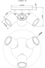 Moderli svetil nik potolochnyy v10627 3c room ut000036816 7