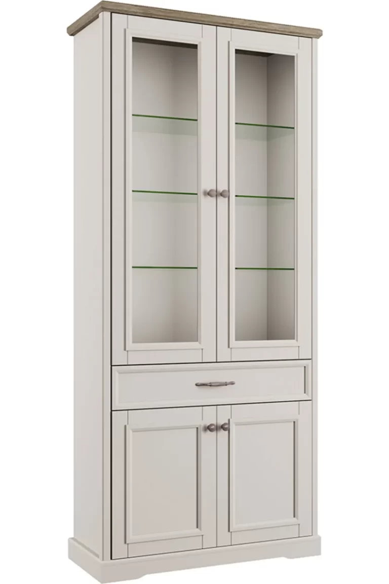 Anrex shkaf s vitrinoy toscana 2v2d1s persidskiy zhemchug kan on anrex 48117 0