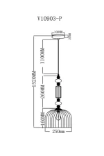 Moderli svetil nik podvesnoy v10903 p charm ut000038235 4