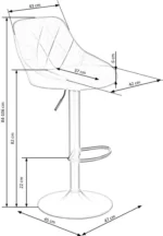 Halmar barnyy stul h 101 2 v ch h 101 popielaty 9