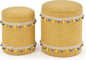 Halmar komplekt grado 2 pufa 2 v ch grado pufa zolty 0