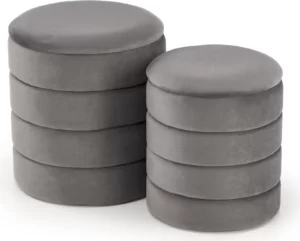 Halmar komplekt pacho 2 pufa 2 v ch pacho pufa popielaty 0