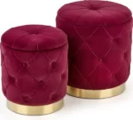 Halmar komplekt polly 2 pufa 2 v ch polly pufa bordowy 0