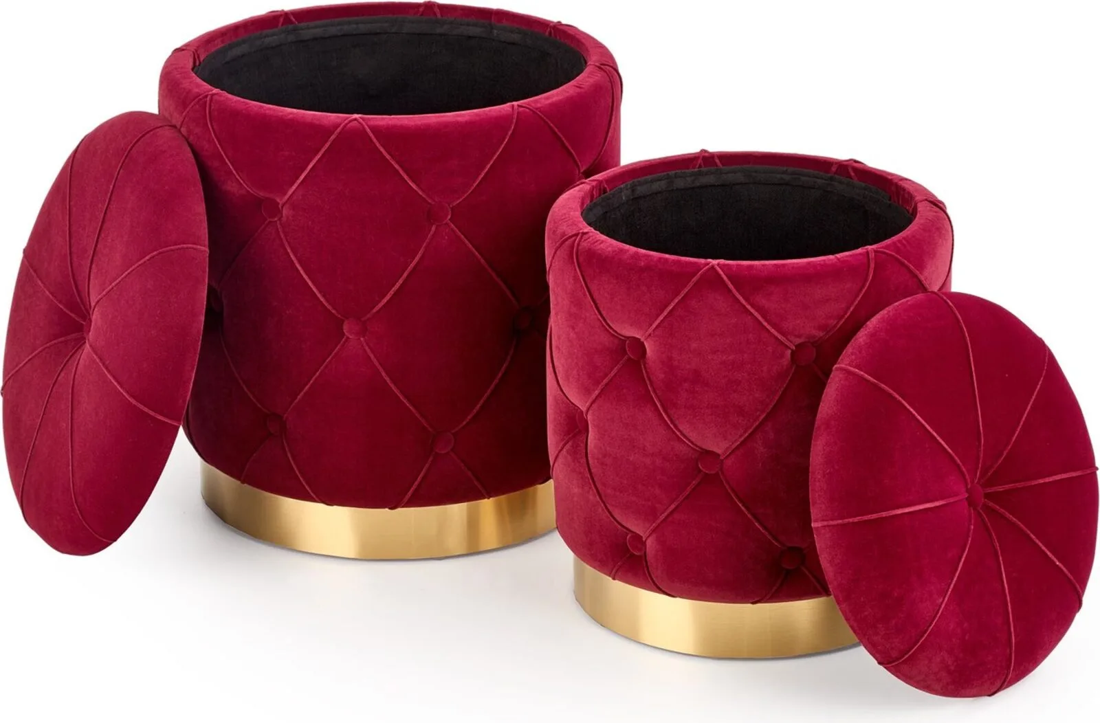 Halmar komplekt polly 2 pufa 2 v ch polly pufa bordowy 7