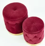 Halmar komplekt polly 2 pufa 2 v ch polly pufa bordowy 8