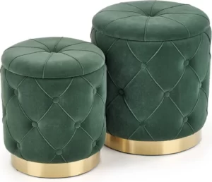 Halmar komplekt polly 2 pufa 2 v ch polly pufa c zielony 0