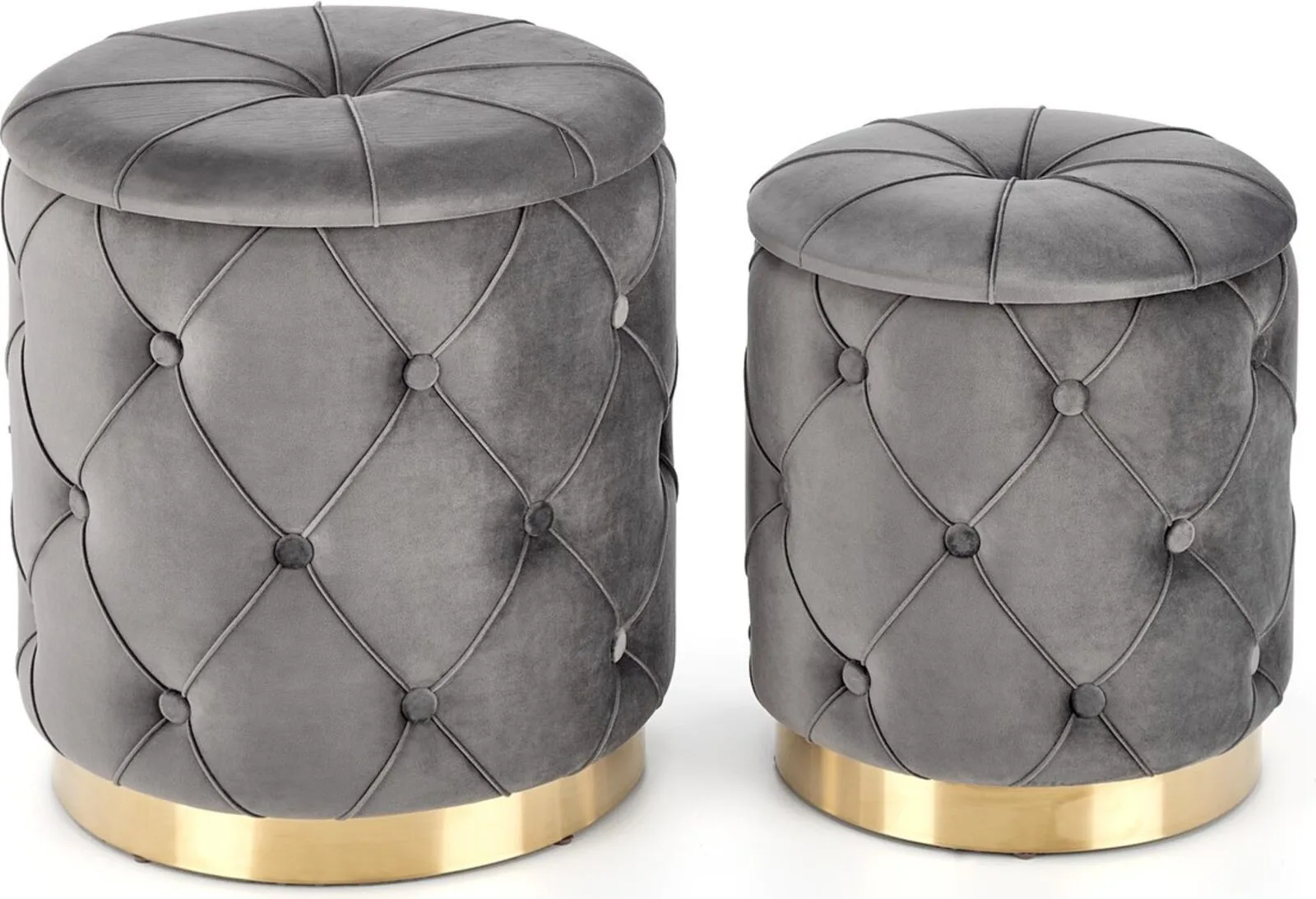 Halmar komplekt polly 2 pufa 2 v ch polly pufa popiel 1