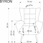 Halmar kreslo byron 2 v ch byron fot bezowy 13