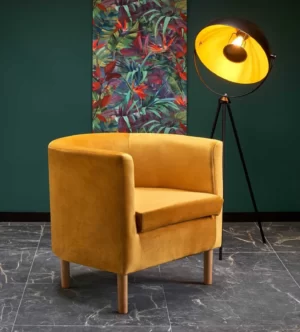 Halmar kreslo clubby 2 2 v pl clubby 2 fot musztardowy 0