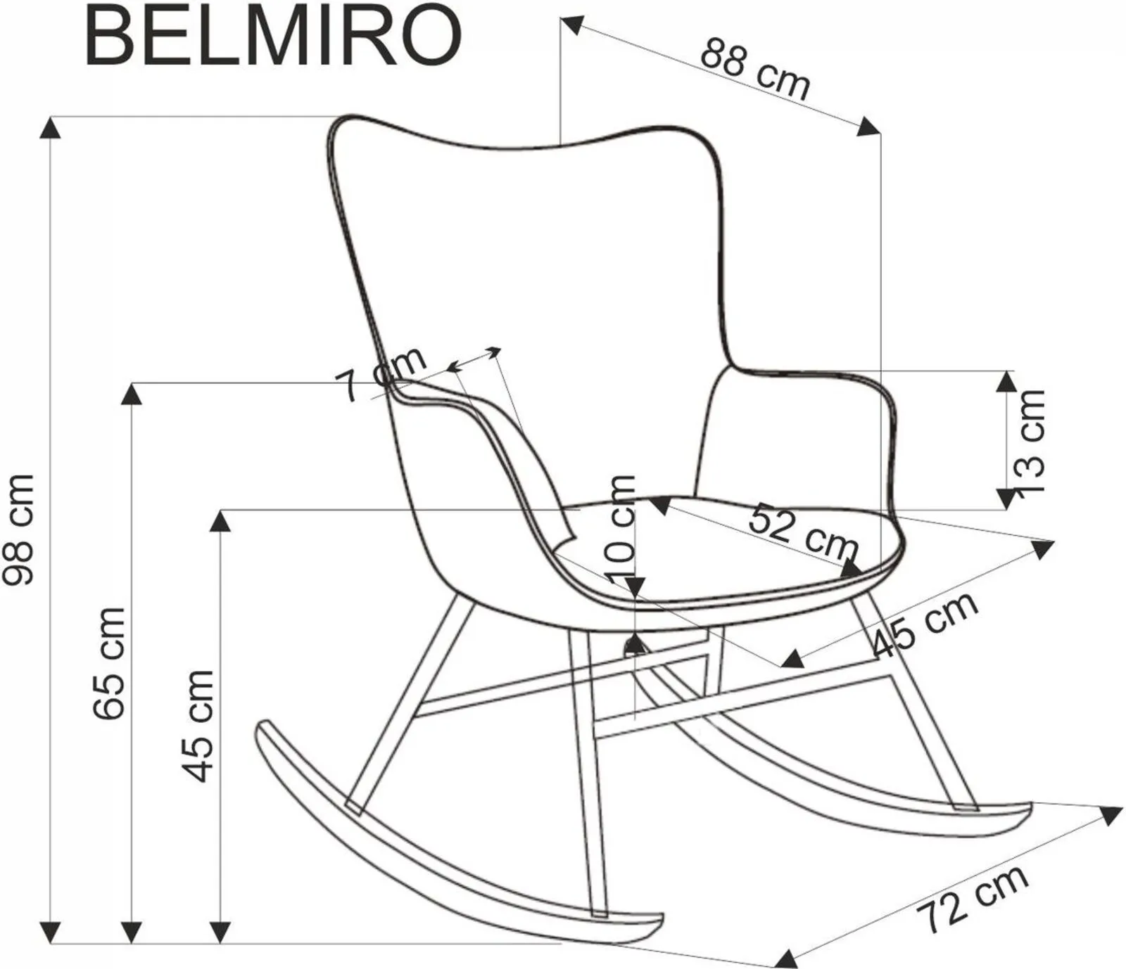 Halmar kreslo kachalka belmiro 2 v ch belmiro fot oliwkowy 2