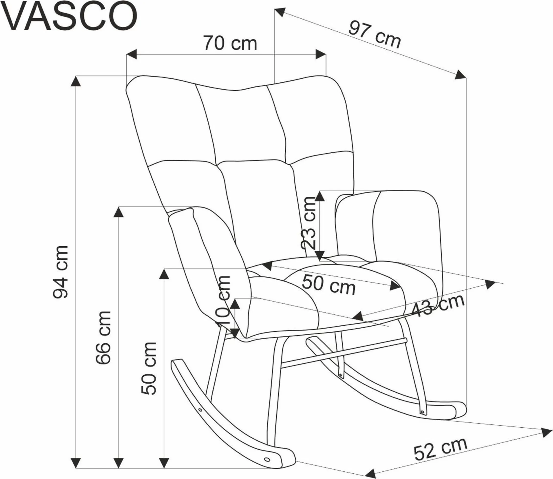 Halmar kreslo kachalka vasco 2 v ch vasco fot bezowy 12