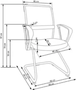 Halmar kreslo komp yuternoye vire skid 2 v ch vire skid fot 4