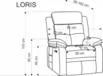 Halmar kreslo loris 2 v ch loris fot popielaty 15