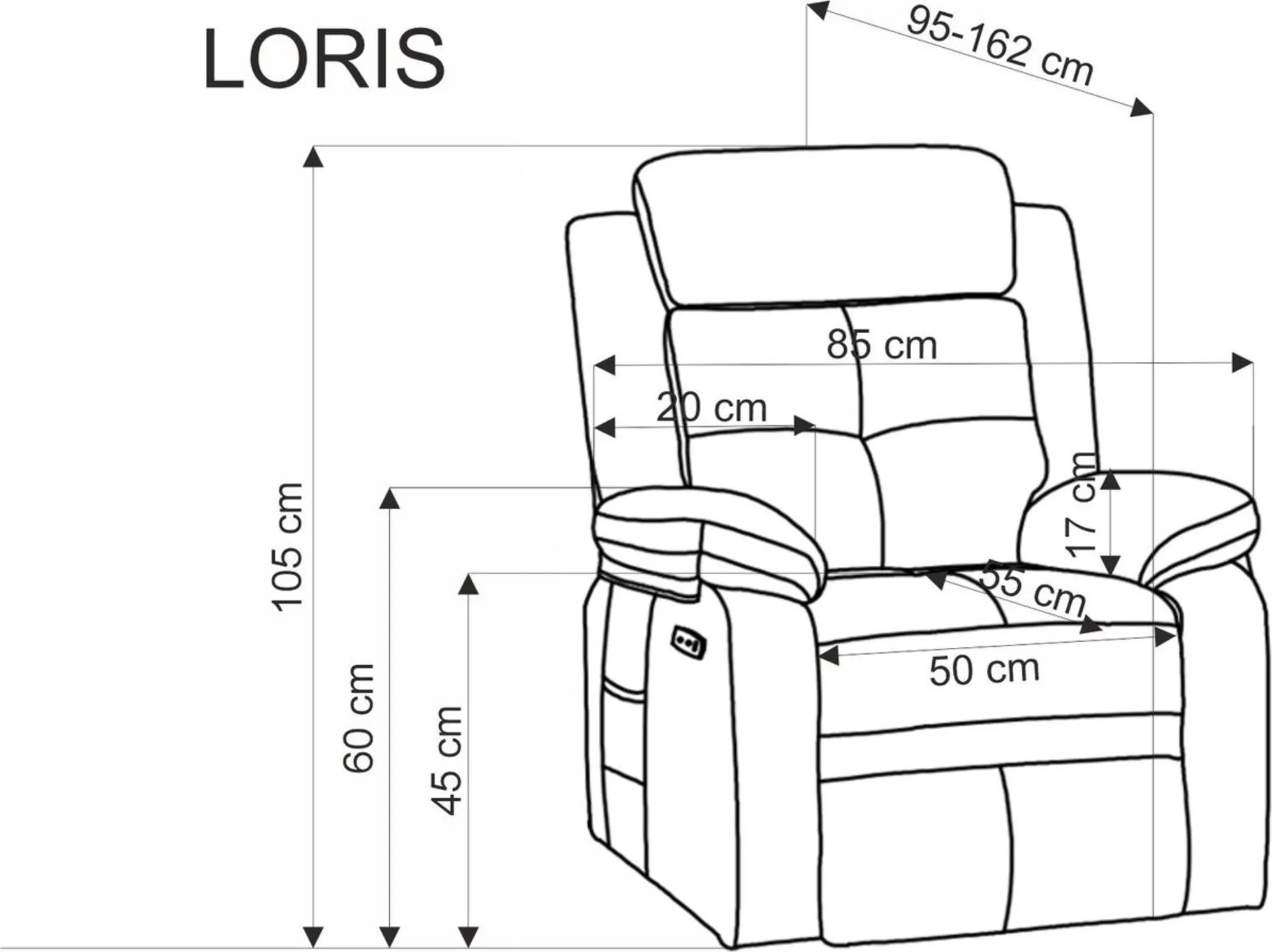 Halmar kreslo loris 2 v ch loris fot popielaty 15