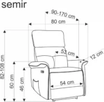 Halmar kreslo raskladnoye semir 2 v ch semir fot cynamonowy 12