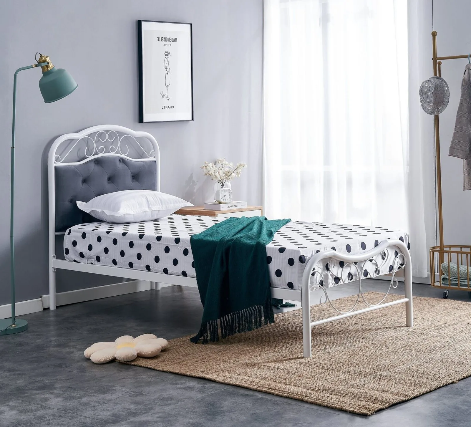 Halmar krovat fabrizia seryy belyy 2 v ch fabrizia loz 0