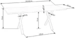Halmar stol obedennyy apex 140x85 2 v pl apex 140 st drewno lite 2