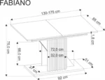 Halmar stol obedennyy raskladnoy fabiano 135 2 v pl fabiano st 11