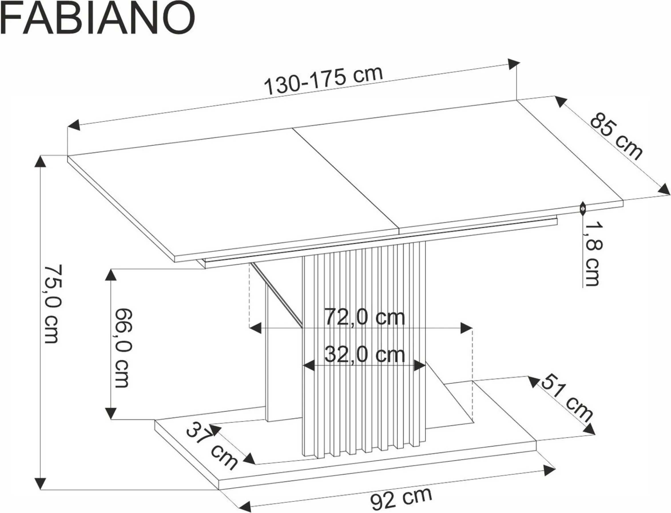 Halmar stol obedennyy raskladnoy fabiano 135 2 v pl fabiano st 11