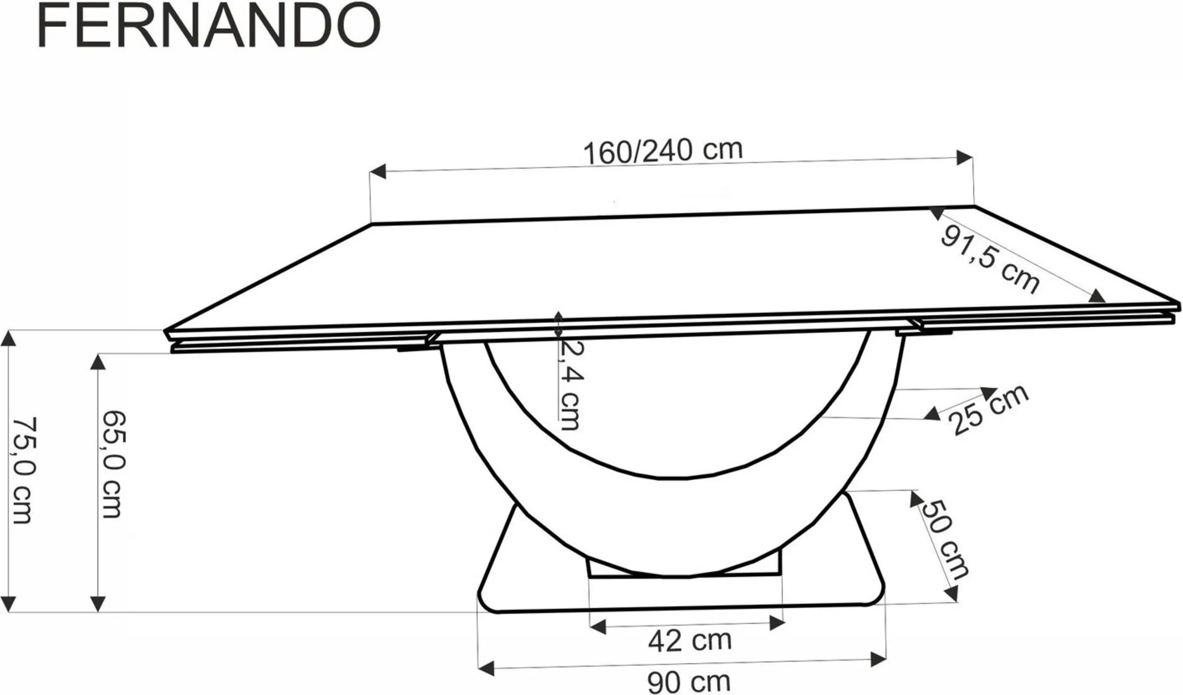 Halmar stol obedennyy raskladnoy fernando 160 2 v ch fernando st 21