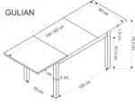 Halmar stol obedennyy raskladnoy gulian 140 2 v pl gulian st 19