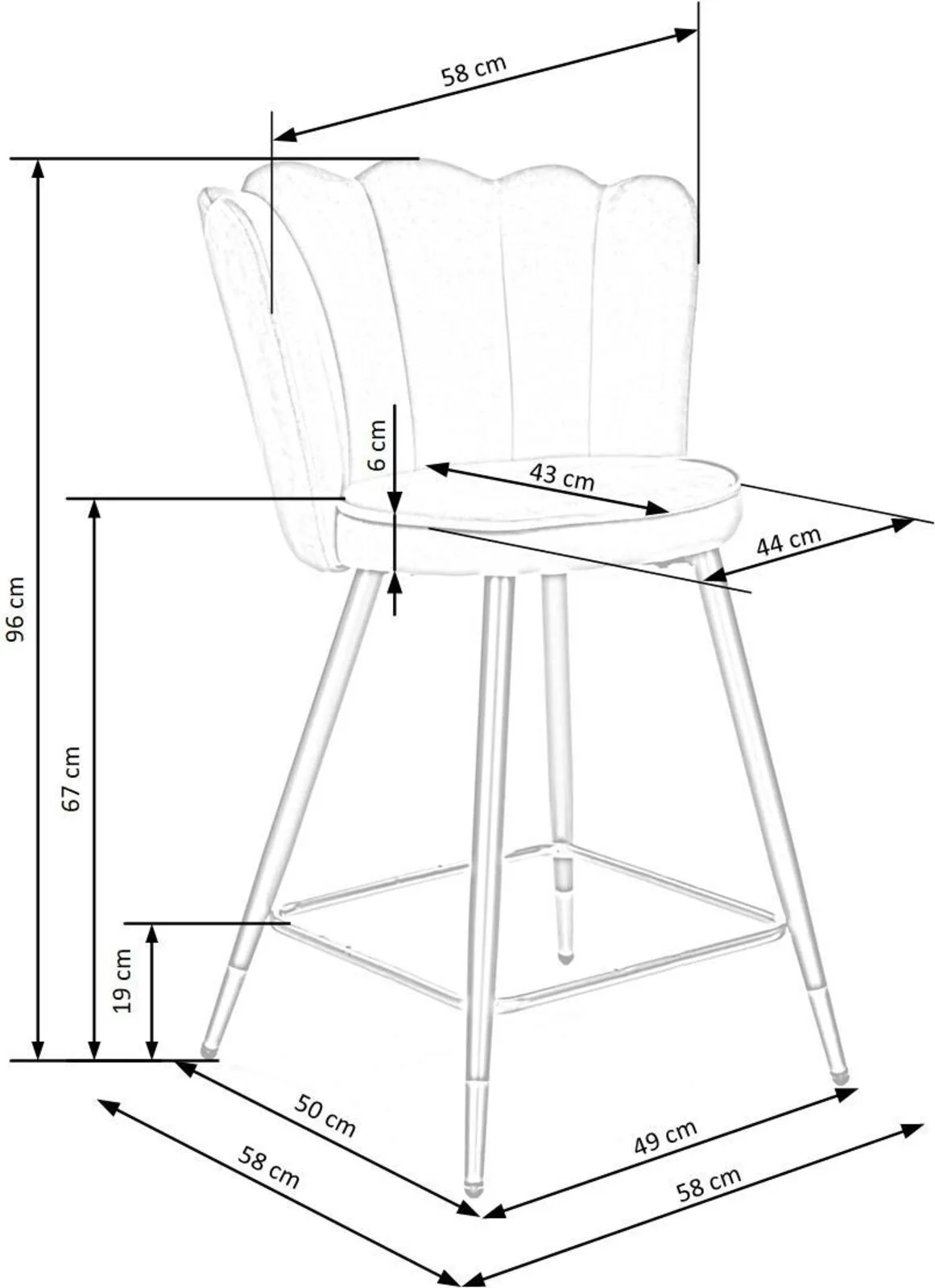 Halmar stul barnyy h106 2 v ch h 106 c zielony 10