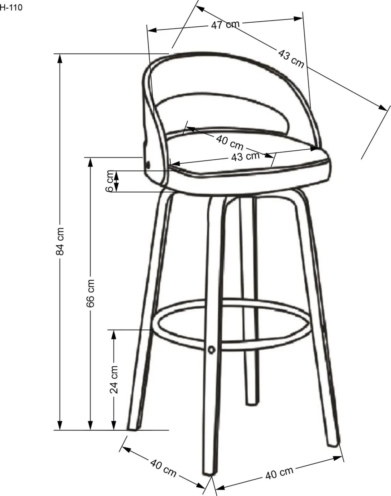 Halmar stul barnyy h 110 2 v ch h 110 12