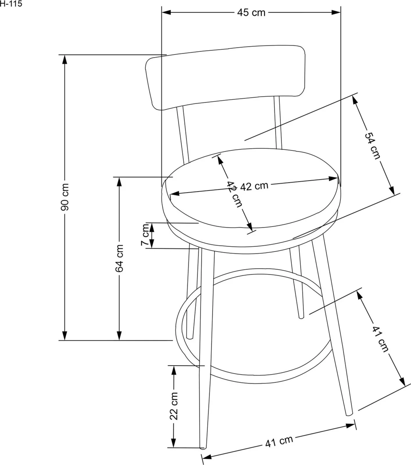 Halmar stul barnyy h 115 2 v ch h 115 czarny 10