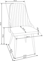 Halmar stul kukhonnyy k285 2 v ch k 285 kr c popiel 7