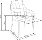 Halmar stul kukhonnyy k305 2 v ch k 305 kr popielaty 8