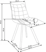 Halmar stul kukhonnyy k332 2 v ch k 332 kr bordowy 9