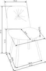 Halmar stul kukhonnyy k422 2 v ch k 422 kr 9