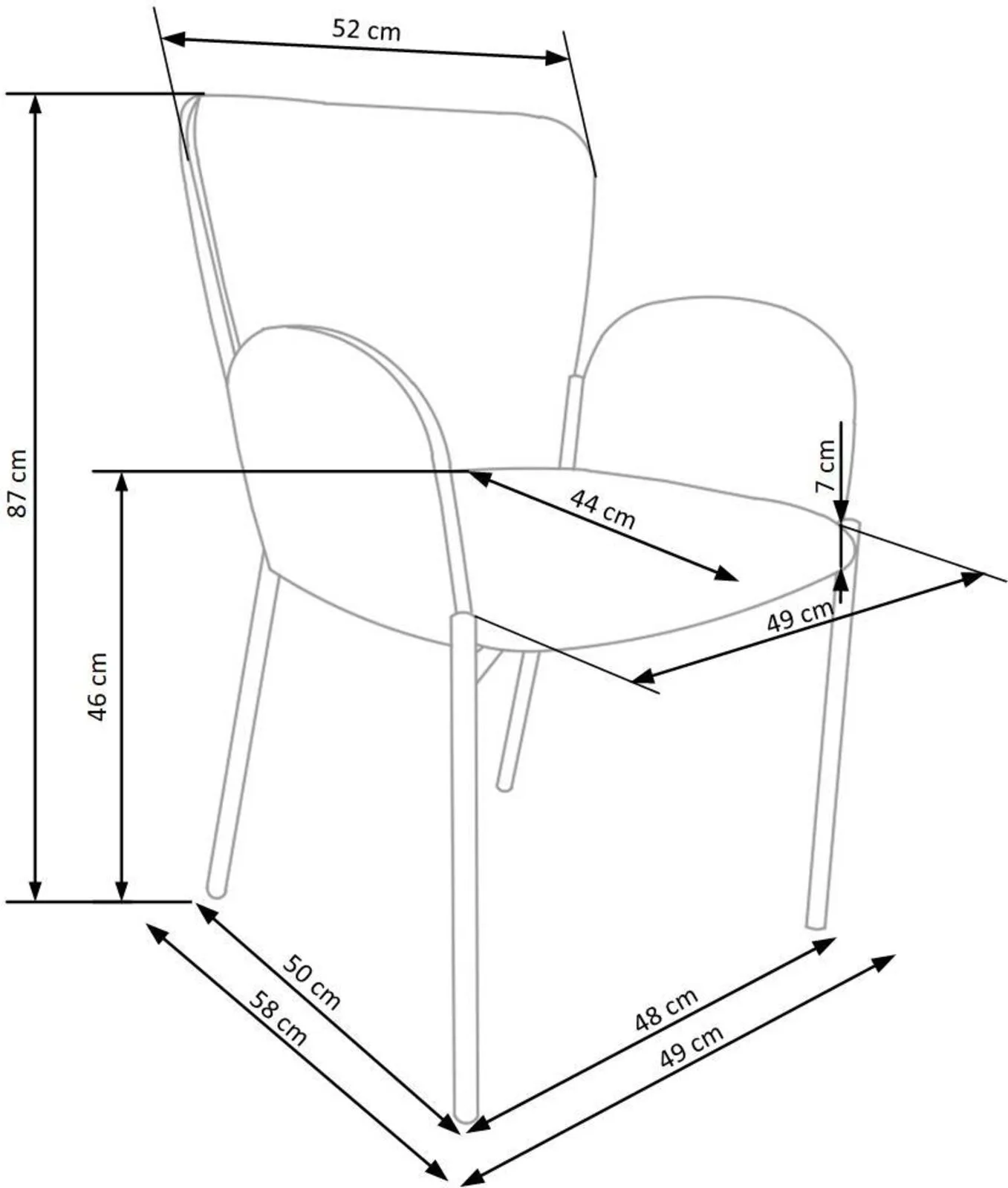 Halmar stul kukhonnyy k445 2 v ch k 445 kr 9