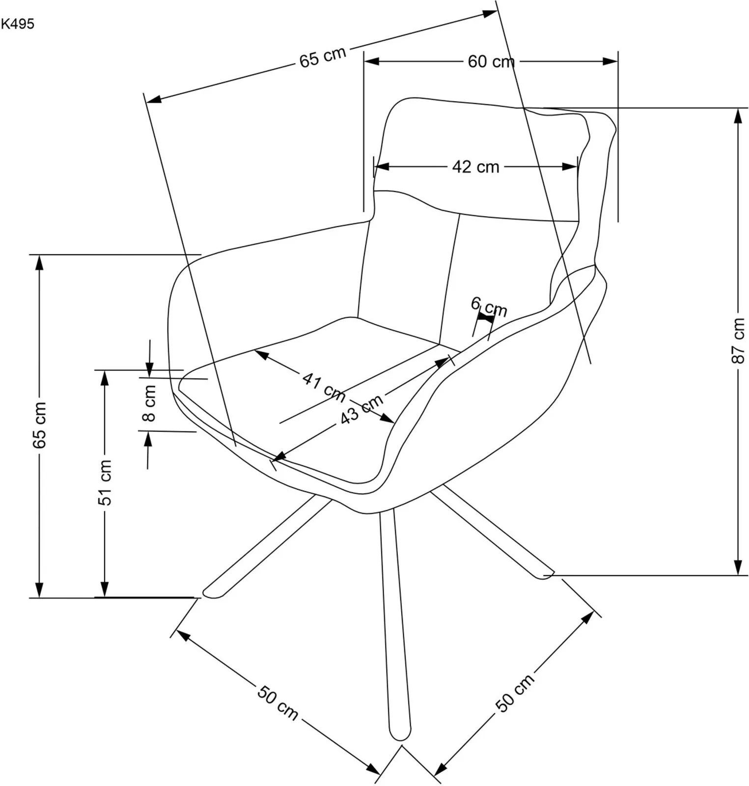 Halmar stul kukhonnyy k495 2 v ch k 495 kr popielaty 15