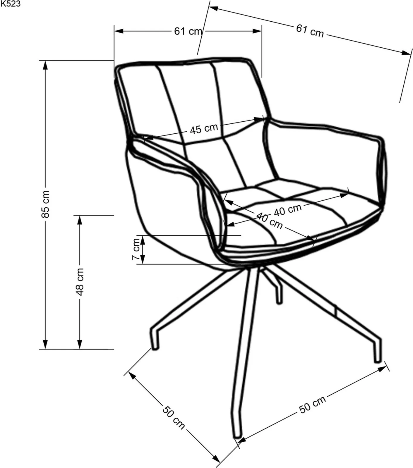 Halmar stul kukhonnyy k523 2 v ch k 523 kr popielaty 21