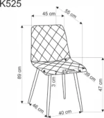 Halmar stul kukhonnyy k525 2 v ch k 525 kr popielaty 10