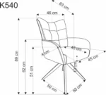 Halmar stul kukhonnyy k540 2 v ch k 540 kr cynamonowy 14