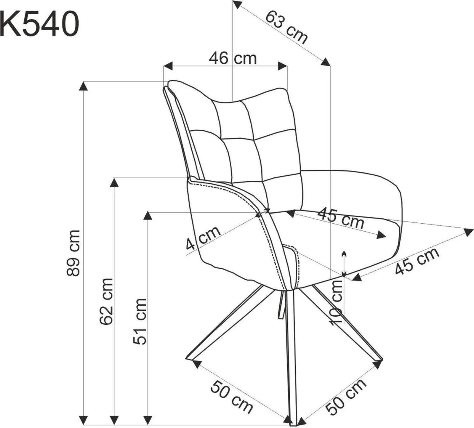 Halmar stul kukhonnyy k540 2 v ch k 540 kr popielaty 11