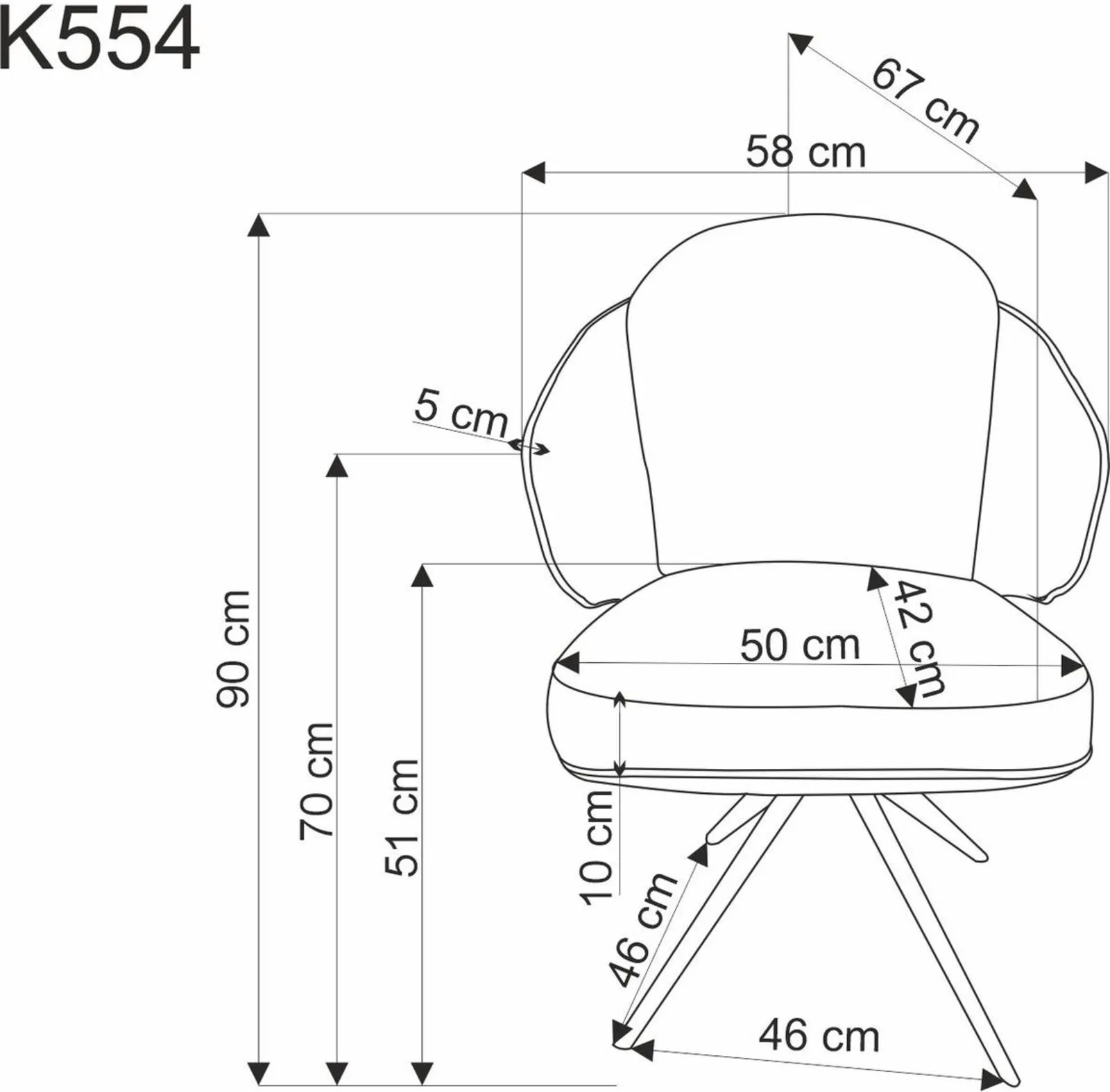 Halmar stul kukhonnyy k554 2 v ch k 554 kr popielaty 12
