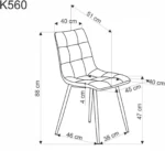 Halmar stul kukhonnyy k560 2 v ch k 560 kr musztardowy 10