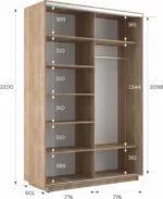 E1 shkaf kupe 2 kh dvernyy ye1 ekspress dsp zerkalo e1 1emd 160 s 21