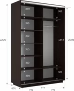 E1 shkaf kupe 2 kh dvernyy ye1 ekspress dsp zerkalo e1 1emd 160 v 16