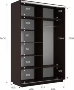 E1 shkaf kupe 2 kh dvernyy ye1 ekspress zerkala e1 1eekd 140240 v 23